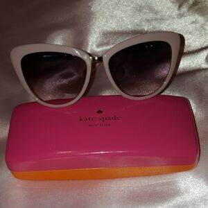 Kate Spade Pink Cat-Eye Sunglasses with Black Lenses